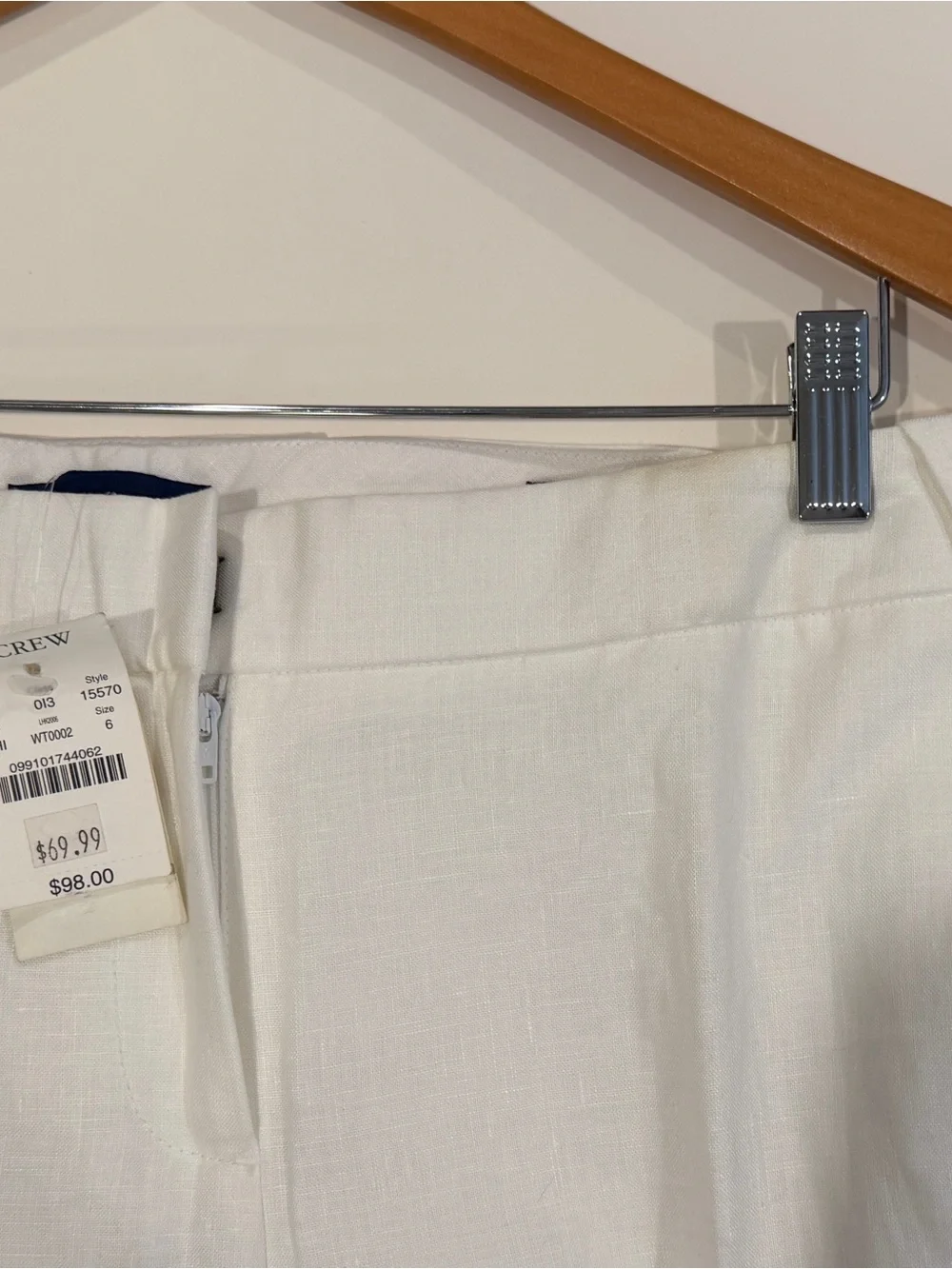 NWT NEW J CREW Linen Pants 6 $98